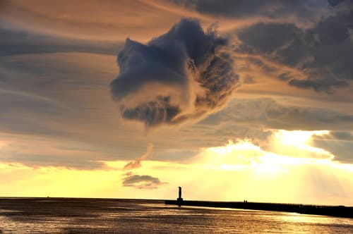Unusual Cloud over Portage Lake Channel